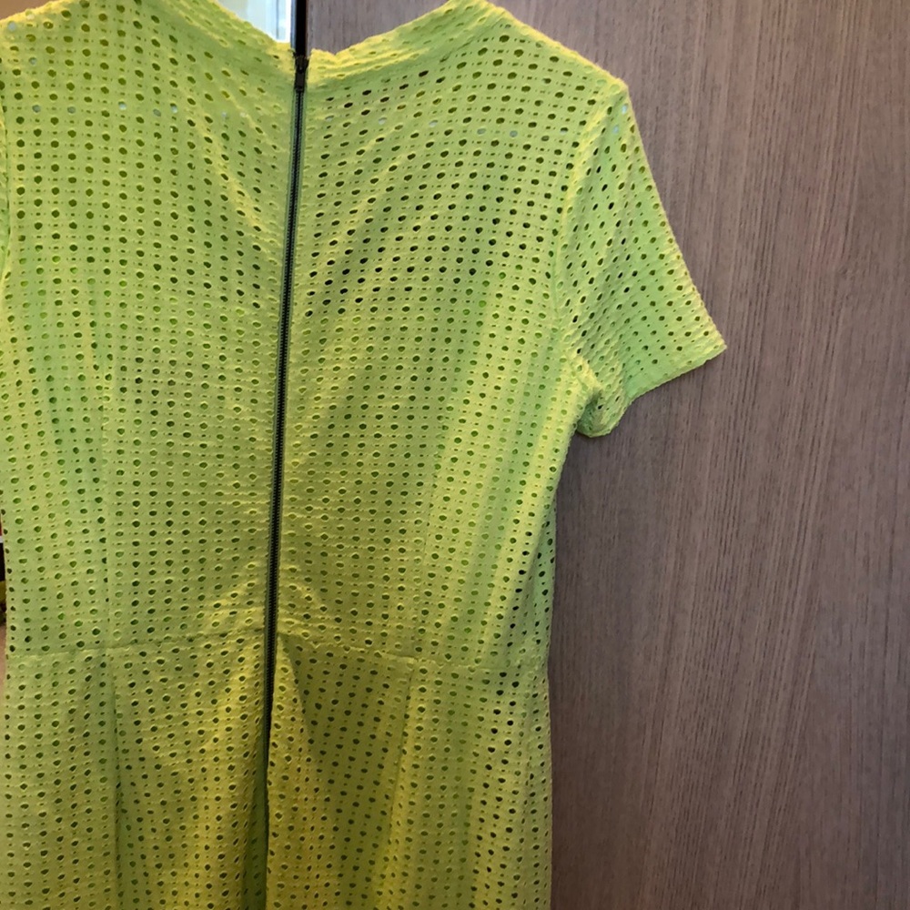 BNWT Nanette Lepore Chartreuse neon green a line dress - Picture 3 of 5